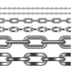 Broken chain isolated on white Royalty Free Vector Image