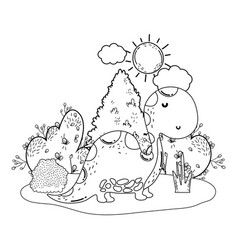 Cartoon dinosaur Royalty Free Vector Image - VectorStock