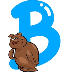 Letter B bear Royalty Free Vector Image - VectorStock