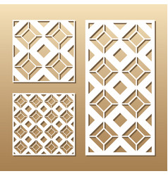 Laser cut template round panel or mandala Vector Image