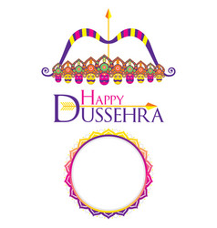 Happy dussehra festival poster design Royalty Free Vector