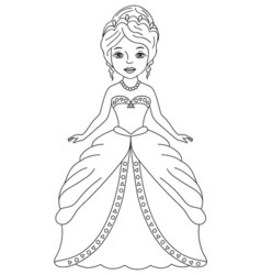 Black and white princess Royalty Free Vector Image