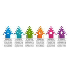 Infographics template with ribbons Royalty Free Vector Image