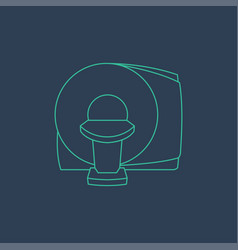 Ct scanner machine icon symbol Royalty Free Vector Image