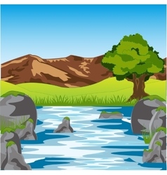 Coast transparent river Royalty Free Vector Image