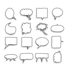 Set of blank template in pop art style comic text Vector Image