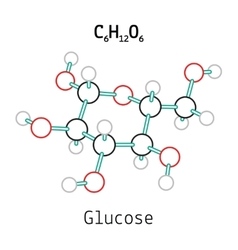 C6h12o6 glucose molecule Royalty Free Vector Image