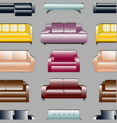 Sofa icon set Royalty Free Vector Image - VectorStock