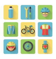 Bicycle icons set Royalty Free Vector Image - VectorStock