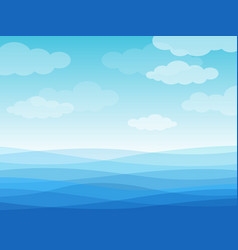 Lake underwater surfaces relax blue horizon Vector Image