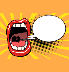 Open mouth in comic style Royalty Free Vector Image