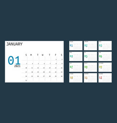 Colorful round calendar 2021 calendar portrait vector image