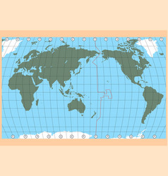 Map world oceans and continents on a flat Vector Image