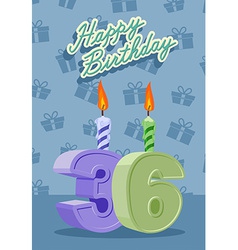 Set birthday candles Royalty Free Vector Image