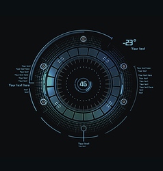 Orange infographics as head-up display Royalty Free Vector