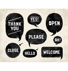 Thanks in different languages design Royalty Free Vector