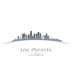 Los angeles skyline with reflection in water Vector Image