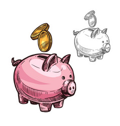 Piggy bank Royalty Free Vector Image - VectorStock