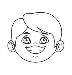 Beautiful little face boy cute child smiling Vector Image