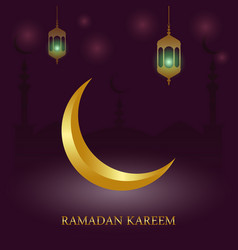 Ramadan kareem greeting Royalty Free Vector Image