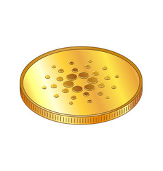 Cardano Cryptocurrency Token Symbol Ada Coin Icon Vector Image