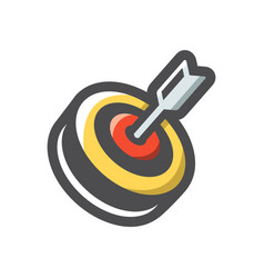 Man with bow and arrow shot on target Royalty Free Vector