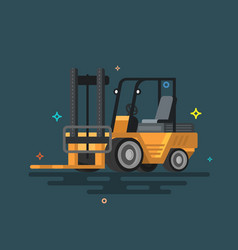 Forklift Truck Fork Loader Royalty Free Vector Image