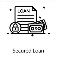 Secured loan Royalty Free Vector Image - VectorStock