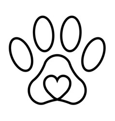 Paw print logo Royalty Free Vector Image - VectorStock