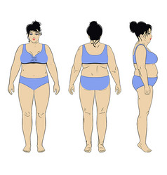 Naked standing woman Royalty Free Vector Image