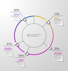 Pie chart circle graph infographics element Vector Image