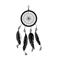 Indian black dream catcher Royalty Free Vector Image