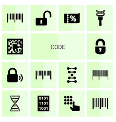 7 code icons Royalty Free Vector Image - VectorStock