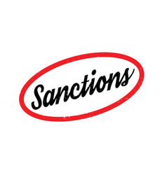 Sanctions Rubber Stamp Royalty Free Vector Image