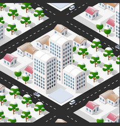 City Isometric Infographics Royalty Free Vector Image