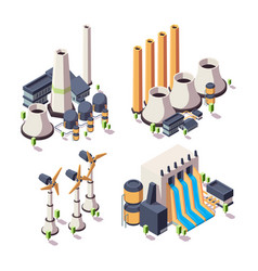 Thermal power station and plant for heating Vector Image