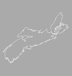 Map of nova scotia Royalty Free Vector Image - VectorStock