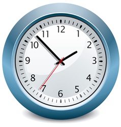 Blue clock Royalty Free Vector Image - VectorStock