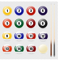Pool snooker billiards icons set Royalty Free Vector Image