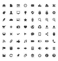 Black icon set Royalty Free Vector Image - VectorStock