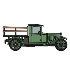 Vintage green truck Royalty Free Vector Image - VectorStock