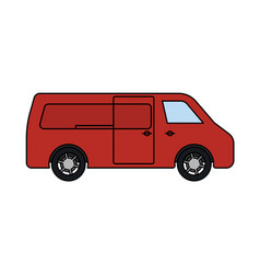 Ford transit connect lwb cargo van 6 doors 2018 Vector Image