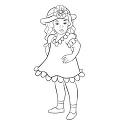 Character coloring page Royalty Free Vector Image