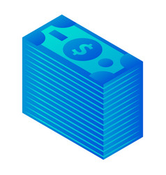 Dollar stack icon isometric style Royalty Free Vector Image