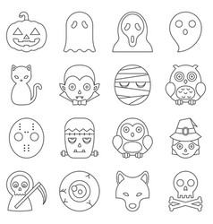 Set cute ghost creation kit Royalty Free Vector Image