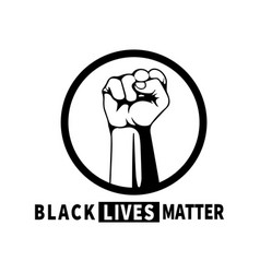 Black lives matter black and white blm depicting Vector Image