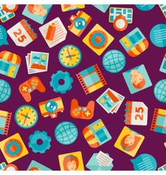 Seamless pattern with social media icons Vector Image