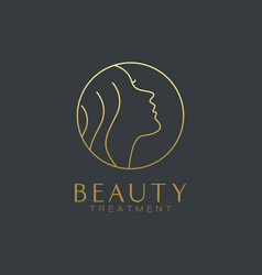 Beauty salon skin care logo set template Vector Image