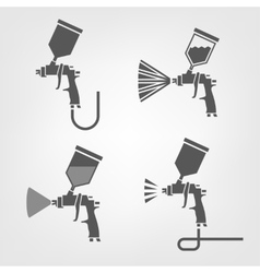 Spray gun logo design Royalty Free Vector Image