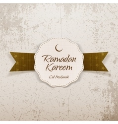 Ramadan kareem eid mubarak festive label vector